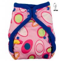 PUL byxor rosa med blue fleece (for sensitive barn)